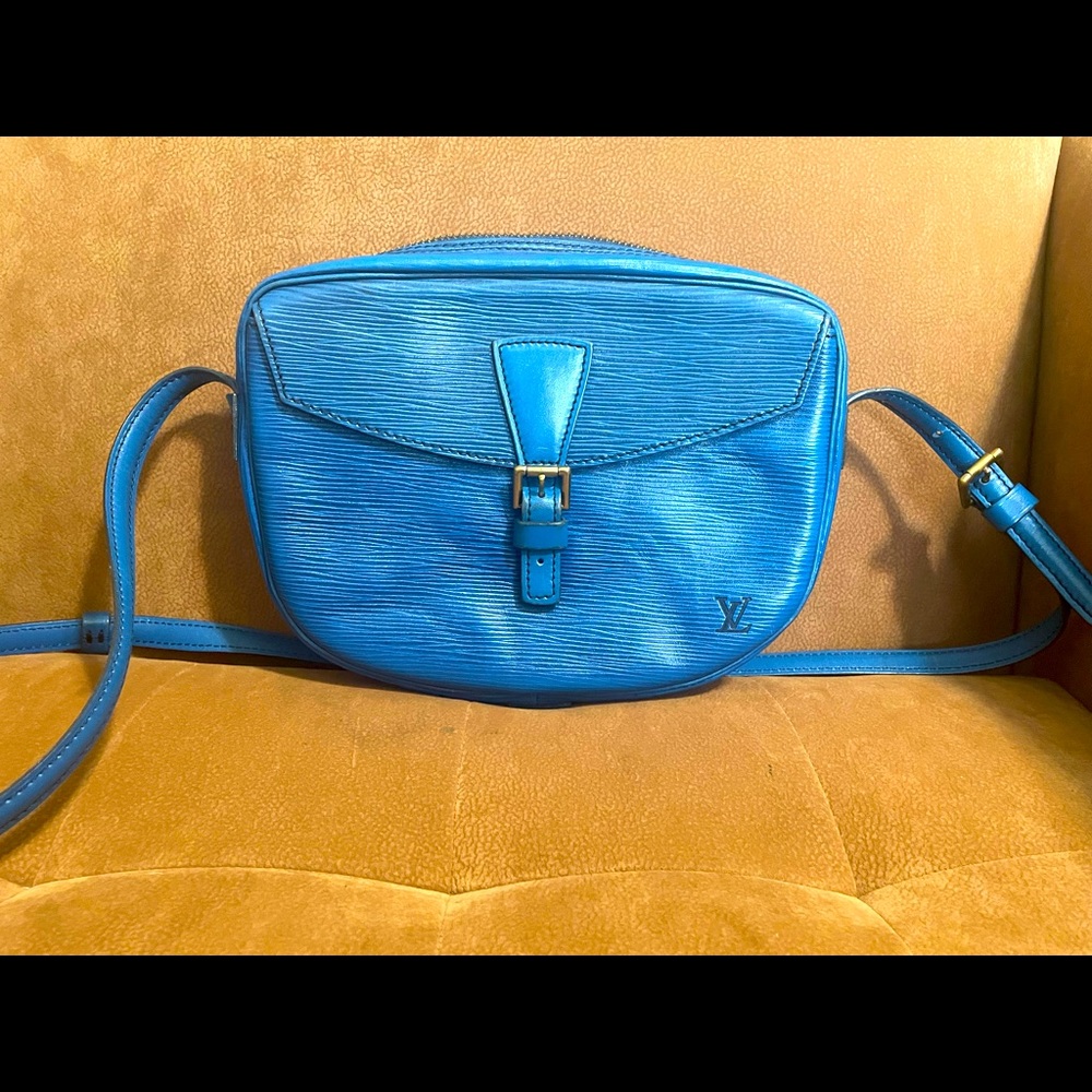 Blue leather Louis Vuitton crossbody